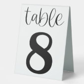Plaque De Table Panneau de tente de table de mariage numéro 8 (Recto)
