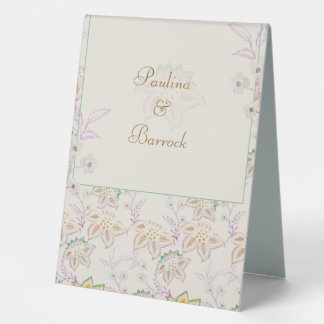 Plaque De Table panneau de tente de table fleurie