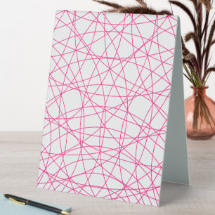Plaque De Table Panneau de tente de table Neon Pink - Personnalisa