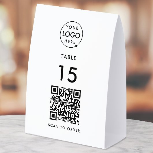 Plaque De Table Panneau de tente de table QR | Restauration Café N