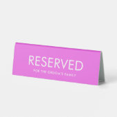 Plaque De Table Panneau de tente de table réservée élégant minimal (Verso)