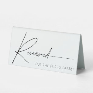 Plaque De Table Panneau de tente de table réservée mariage
