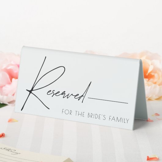 Plaque De Table Panneau de tente de table réservée mariage (In SItu (Mariage))