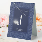 Plaque De Table Panneau de tente Denim et diamants (In SItu (Mariage))