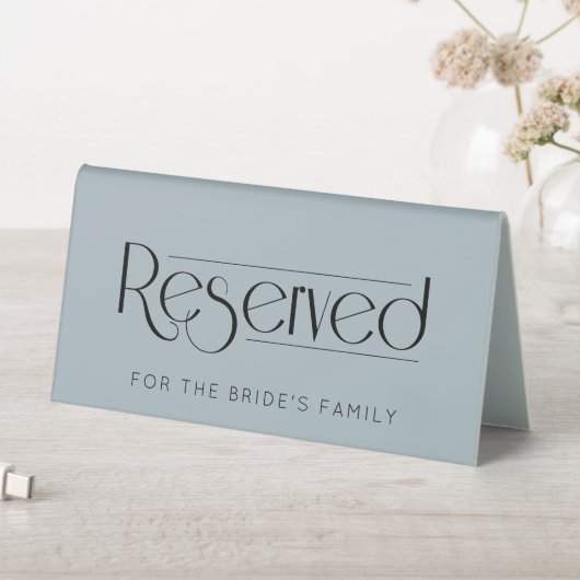 Plaque De Table Panneau de tente Dusty Blue Mariage Réservé (En SItu (Tableau))