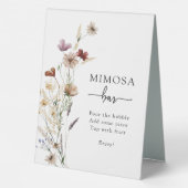Plaque De Table Panneau de tente fleur sauvage Mimosa Bar (Verso)
