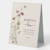 Plaque De Table Panneau de tente Floral Mimosa Bar (Recto)