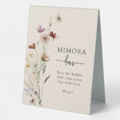 Plaque De Table Panneau de tente Floral Mimosa Bar (Verso)
