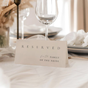Plaque De Table Panneau de tente minimaliste moderne Mariage Réser