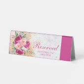 Plaque De Table Panneau de tente réservé Mariage couleur rose chau (Verso)