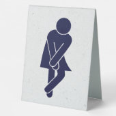 Plaque De Table Panneau de toilettes pour femmes amusantes (Verso)