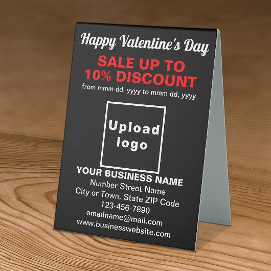 Plaque De Table Panneau de vente de la Saint-Valentin sur table no