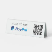 Plaque De Table Panneau d'entreprise pour paiement Paypal par code (Recto)