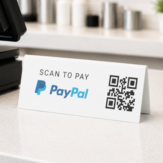 Plaque De Table Panneau d'entreprise pour paiement Paypal par code