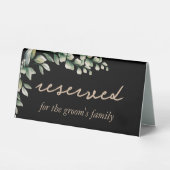 Plaque De Table Panneau élégant feuille de l'eucalyptus réservé (Recto)