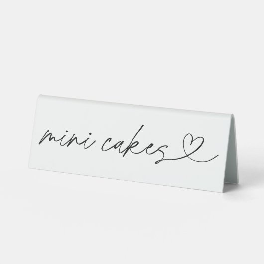 Plaque De Table Panneau en Acrylique pour Mini Gâteaux Mariage (Recto)