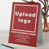 Plaque De Table Panneau Entreprise sur table rouge (En SItu (Tableau))