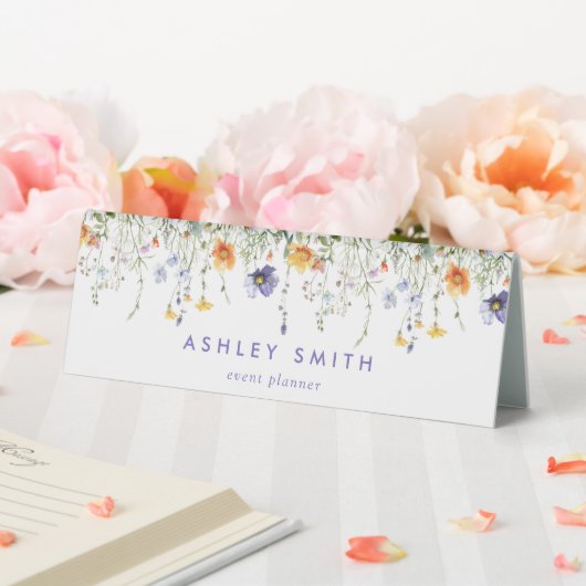 Plaque De Table Panneau fleur sauvage Nom Plate Desk (In SItu (Mariage))