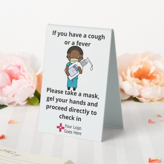 Plaque De Table Panneau Gel et Masque du bureau de la clinique (In SItu (Mariage))