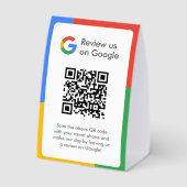 Plaque De Table Panneau Google Avis pour table | Présentoir QR Cod (Verso)