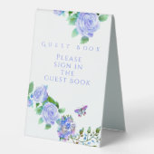 Plaque De Table Panneau Mariage du ruban Rose bleu (Recto)