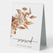 Plaque De Table Panneau Mariage réservé à l'automne (Verso)