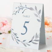 Plaque De Table panneau numéro cinq table aquarelle bleu poussiére (In SItu (Mariage))