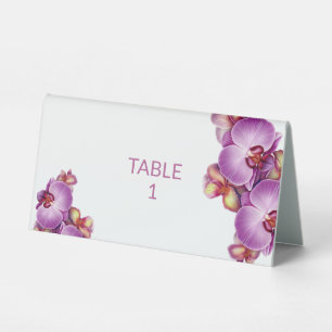Plaque De Table Panneau Numéro de la table Mariage des orchidées