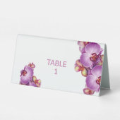 Plaque De Table Panneau Numéro de la table Mariage des orchidées (Verso)