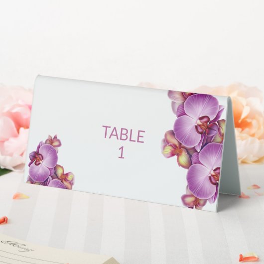 Plaque De Table Panneau Numéro de la table Mariage des orchidées (In SItu (Mariage))