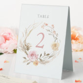 Plaque De Table panneau numéro de table couronne florale (In SItu (Mariage))