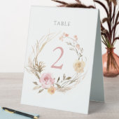 Plaque De Table panneau numéro de table couronne florale (En SItu (Tableau))