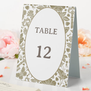 Plaque De Table Panneau Numéro de table mariage