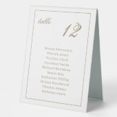 Plaque De Table Panneau numéroté élégant en forme de tente pour ta (Recto)
