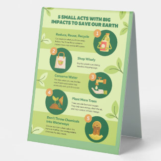 Plaque De Table Panneau Pedestal logo personnalisé couleur pleine