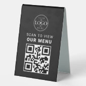 Plaque De Table Panneau QR Code de table de menu sans contact (Verso)