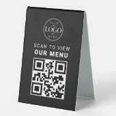Plaque De Table Panneau QR Code de table de menu sans contact (Recto)