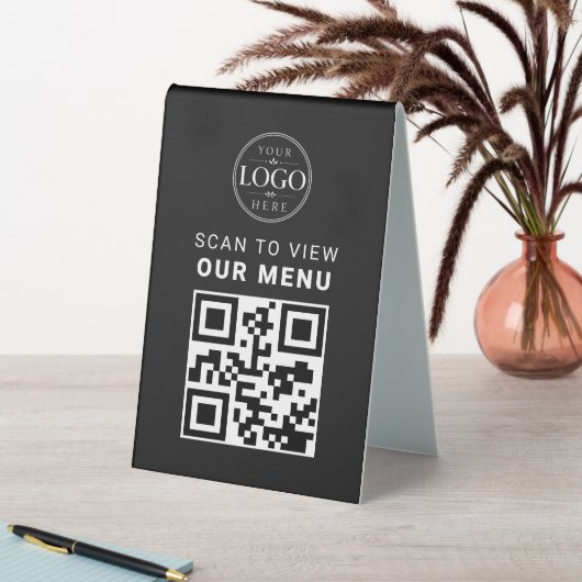Plaque De Table Panneau QR Code de table de menu sans contact (En SItu (Tableau))
