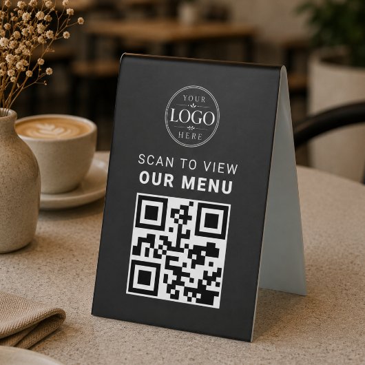 Plaque De Table Panneau QR Code de table de menu sans contact
