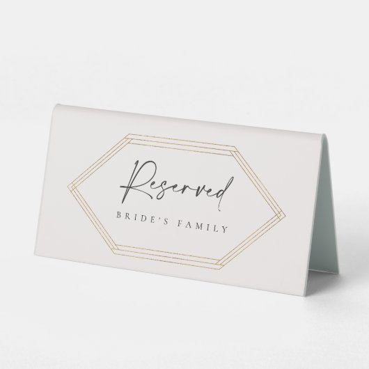 Plaque De Table Panneau réservé Mariage de table Tente C100 (Verso)