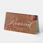 Plaque De Table Panneau réservé - Mariage - Fête - Entreprise   (Verso)