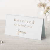 Plaque De Table Panneau réservé pour la famille du marié (En SItu (Tableau))