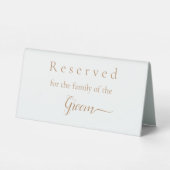 Plaque De Table Panneau réservé pour la famille du marié (Verso)