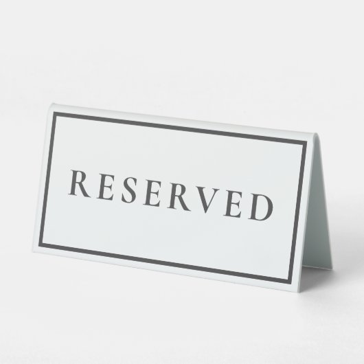Plaque De Table Panneau Table réservée (Recto)