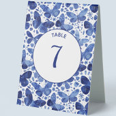Plaque De Table Panneau Tente de la table bleue de l'aquarelle pap