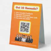 Plaque De Table Panneau Tente de table (Verso)