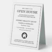 Plaque De Table Panneau Tente de table Open House de l'immobilier  (Recto)