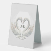 Plaque De Table Panneau tente du menu Mariage Swan (Recto)