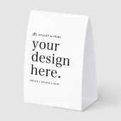 Plaque De Table Paper Table Tent Sign | DIY 4x6 Tabletop Display (Recto)