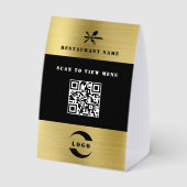 Plaque De Table Papier de code QR de menu numérique (Verso)